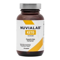 Una botella de NuviaLab Keto, el paquete básico para probar el producto.